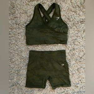 Gymshark Adapt Camo Seamless Set | Olive